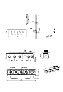 Встраиваемый смеситель для душа Boheme Fusion  Termo 131-SYS-B с термостатом чёрный